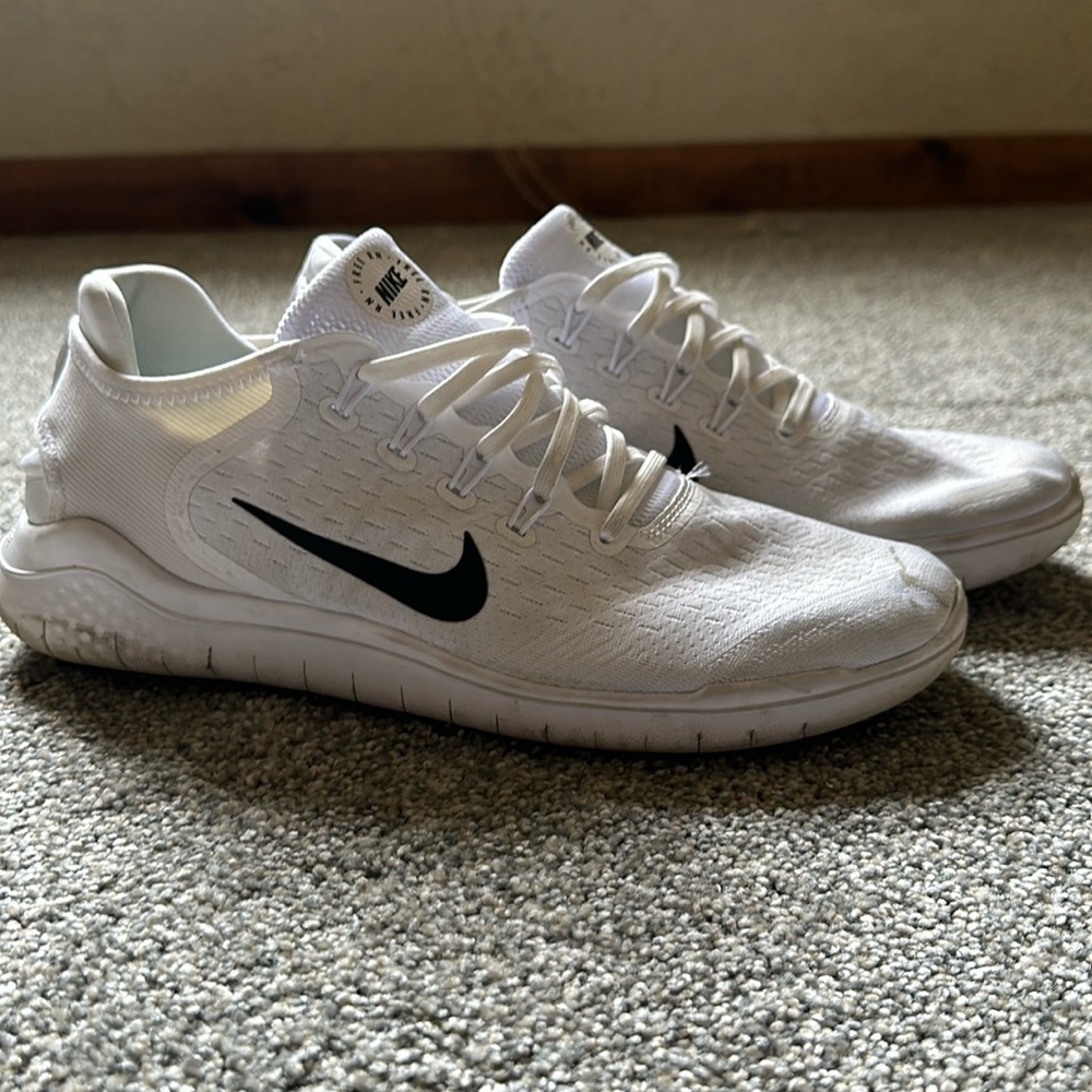 Nike free run 2018, white, size 11.5 men's